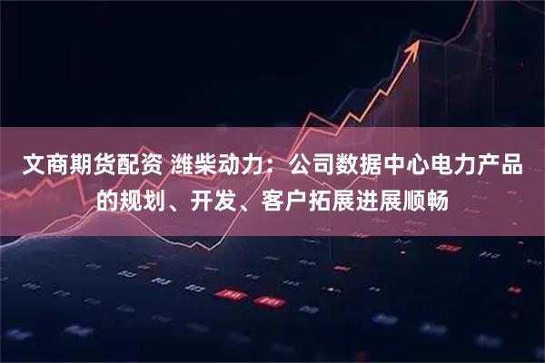 文商期货配资 潍柴动力：公司数据中心电力产品的规划、开发、客户拓展进展顺畅